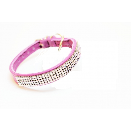 COLLAR SWAROVSKI FUCSIA