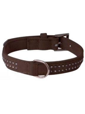 COLLAR STRASS MARRON