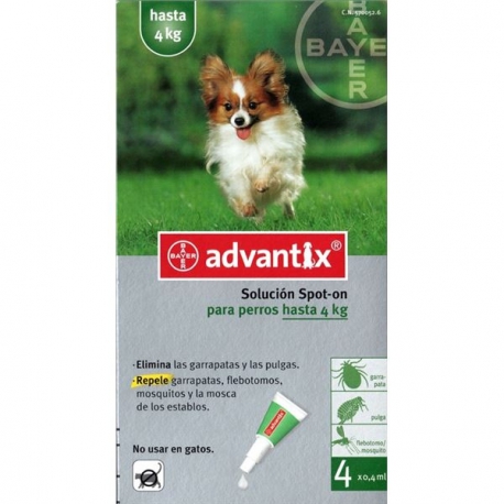 PIPETAS ADVANTIX PARA PERROS DE 1,5-4kg