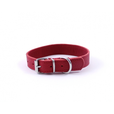 COLLAR PIEL ROJO